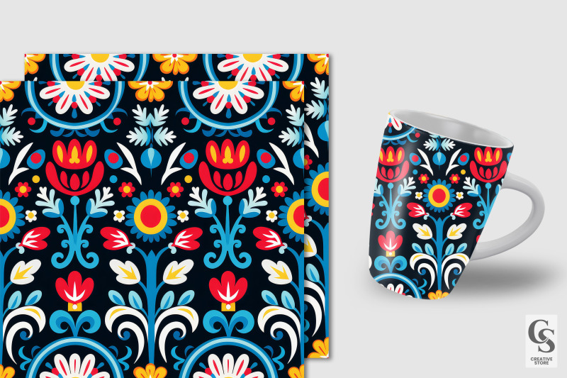 mexican-folk-art-seamless-patterns