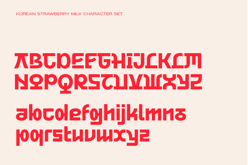 korean-strawberry-milk-korean-style-font