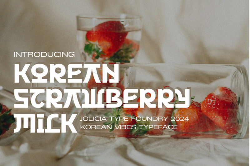 korean-strawberry-milk-korean-style-font