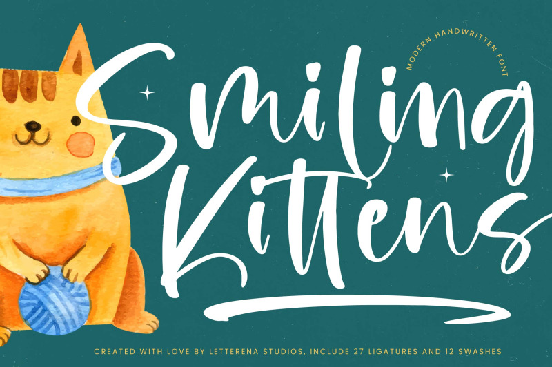 smiling-kittens-modern-handwritten-font