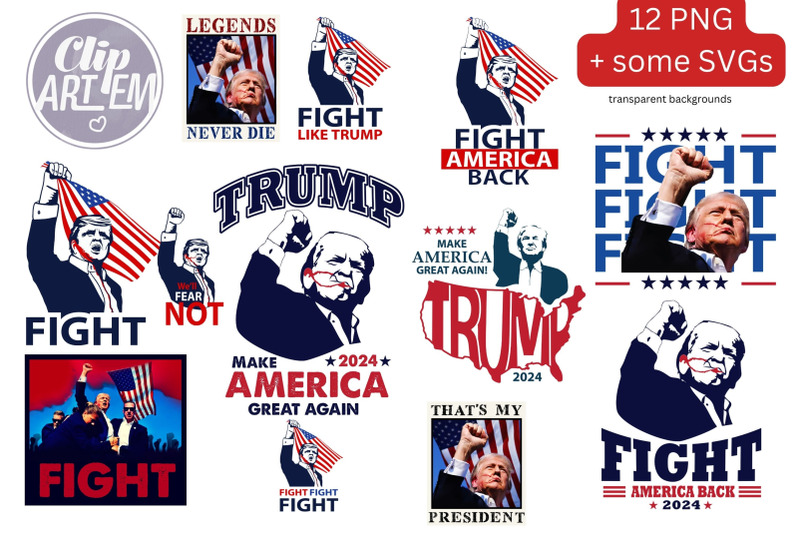 trump-fight-assassination-attempt-12-png-clip-art-amp-svg-vector-images