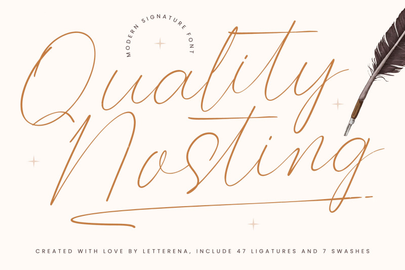 quality-nosting-modern-signature-font