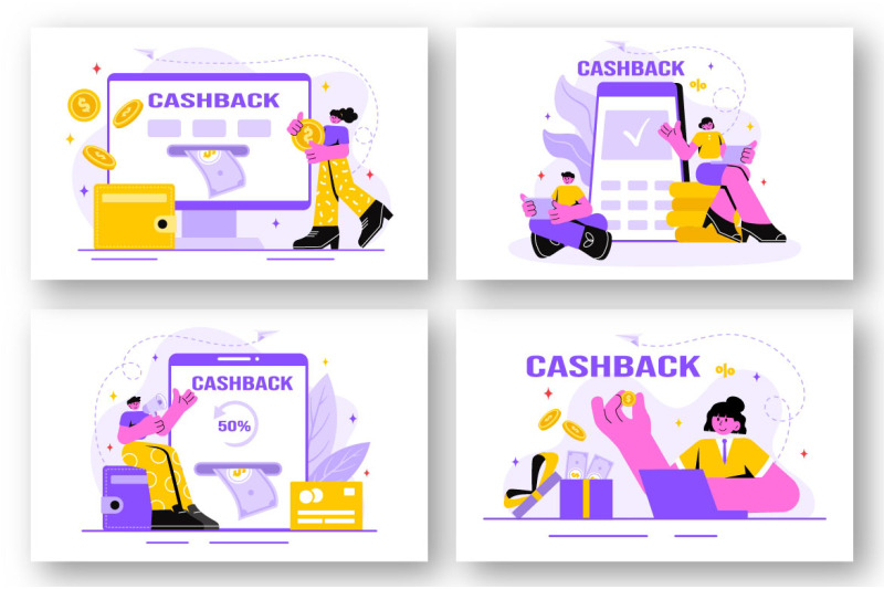 18-cashback-vector-illustration