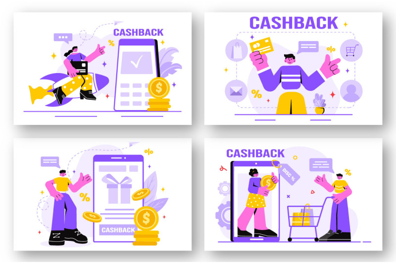 18-cashback-vector-illustration