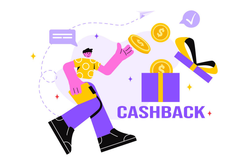 18-cashback-vector-illustration