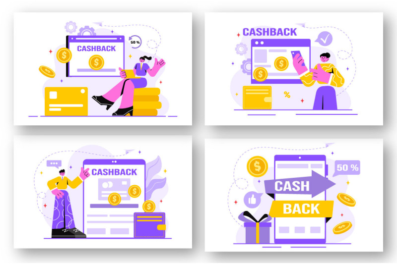 18-cashback-vector-illustration