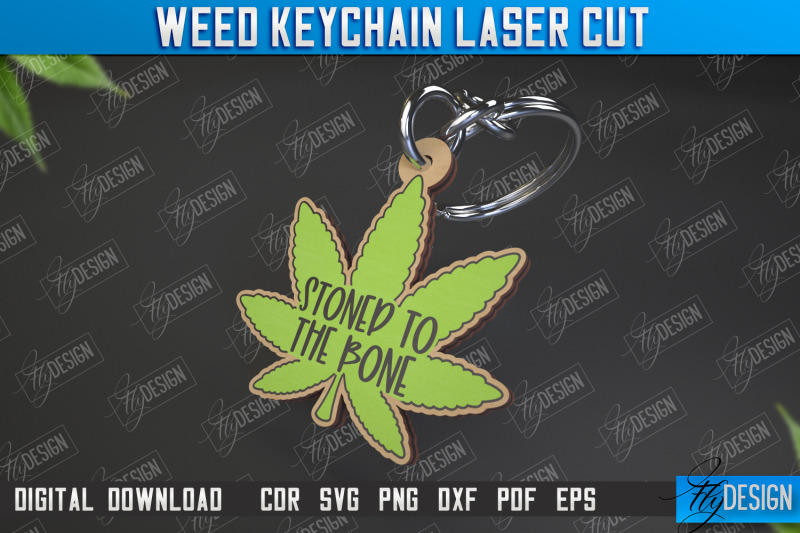 weed-keychain-weed-leaf-keyring-cannabis-leaf-herb-nerd-cnc