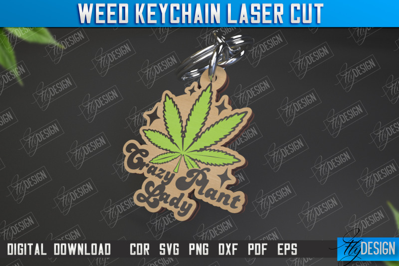 weed-keychain-weed-leaf-keyring-cannabis-leaf-herb-nerd-cnc