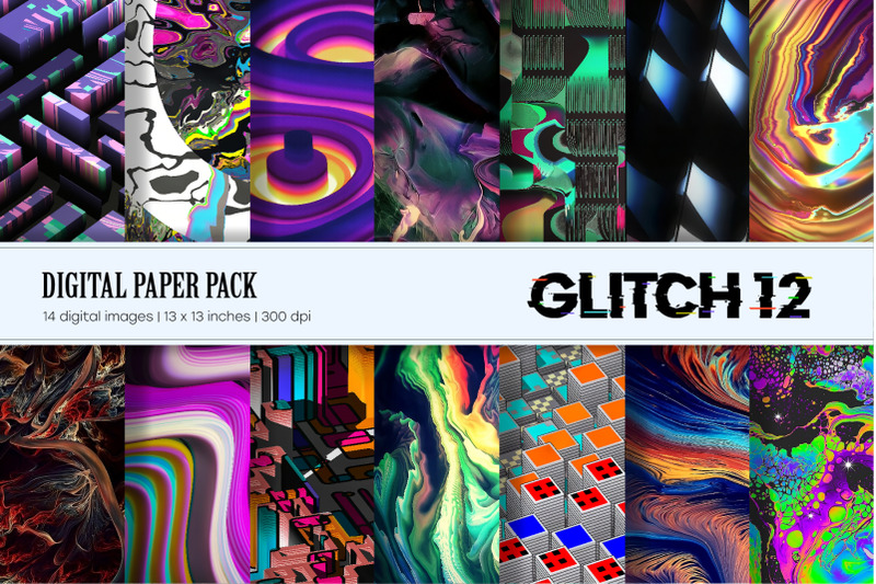 glitch-psychedelic-12-digital-paper-set