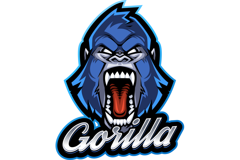 gorilla-head-esport-mascot-logo-desain