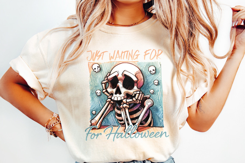 just-waiting-for-halloween-png-skeleton-vibes-png-spooky-summer-png-sublimation-skeleton-vintage-skeleton-png-halloween-skeleton-shirt