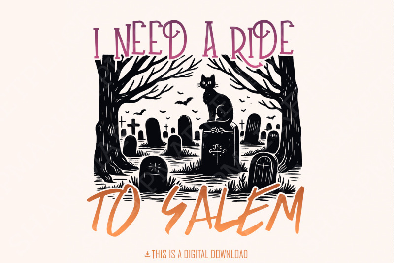 i-need-a-ride-to-salem-png-halloween-cat-png-spooky-graveyard-witchy-design-fun-halloween-art-trendy-digital-download