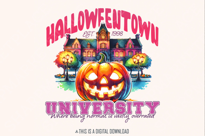 vintage-halloween-town-1998-design-retro-halloween-png-download-halloweentown-sublimation-clip-art-fall-png-matching-halloween