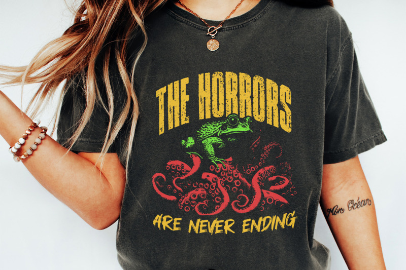 the-horrors-are-never-ending-png-funny-shirt-design-sarcastic-tee-designs-funny-frog-png-silly-frog-frog-horrors-frog-saying