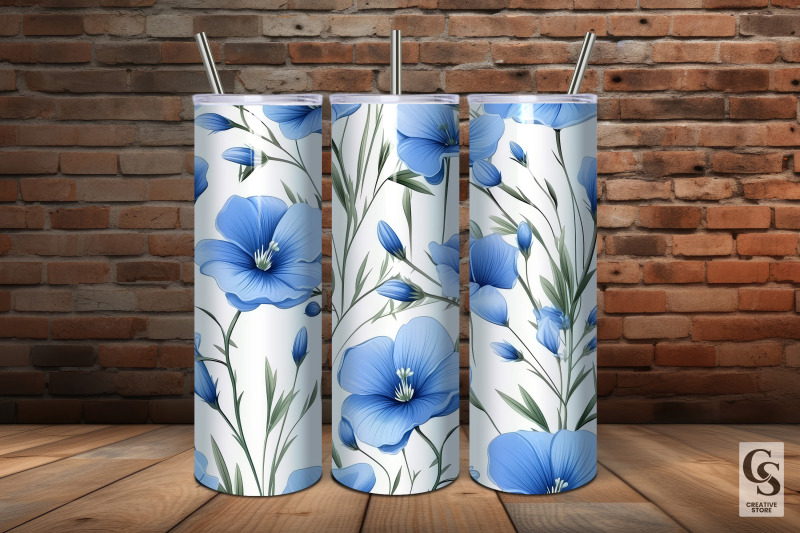 blue-flax-flowers-seamless-patterns