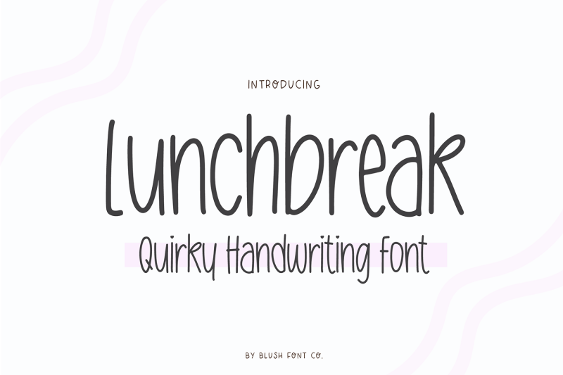 lunchbreak-handwriting-font