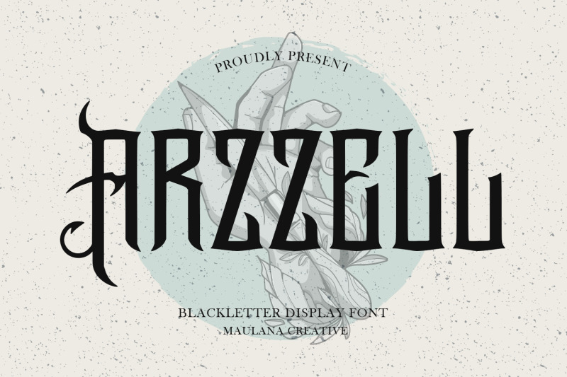 arzzell-blackletter-display-font