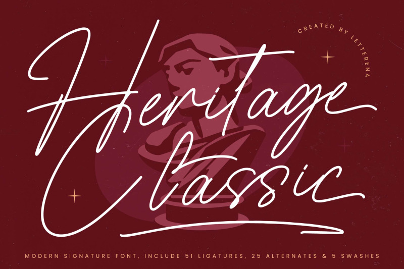 heritage-classic-modern-signature-font