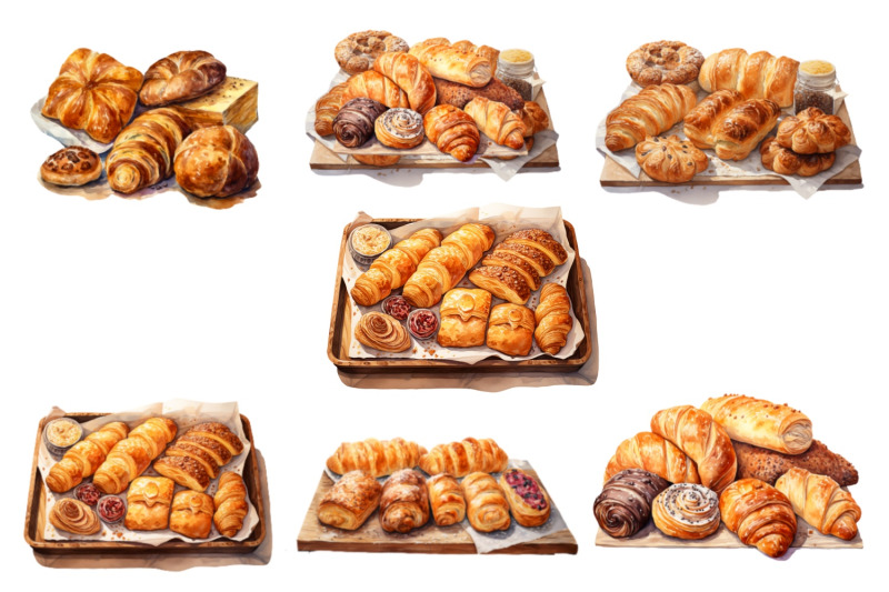 bread-pastries-watercolor-clipart