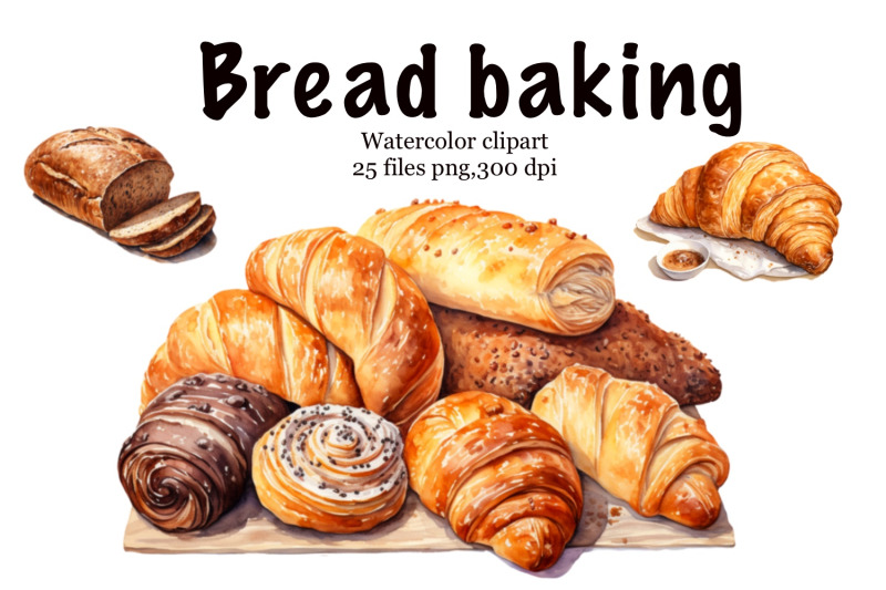 bread-pastries-watercolor-clipart