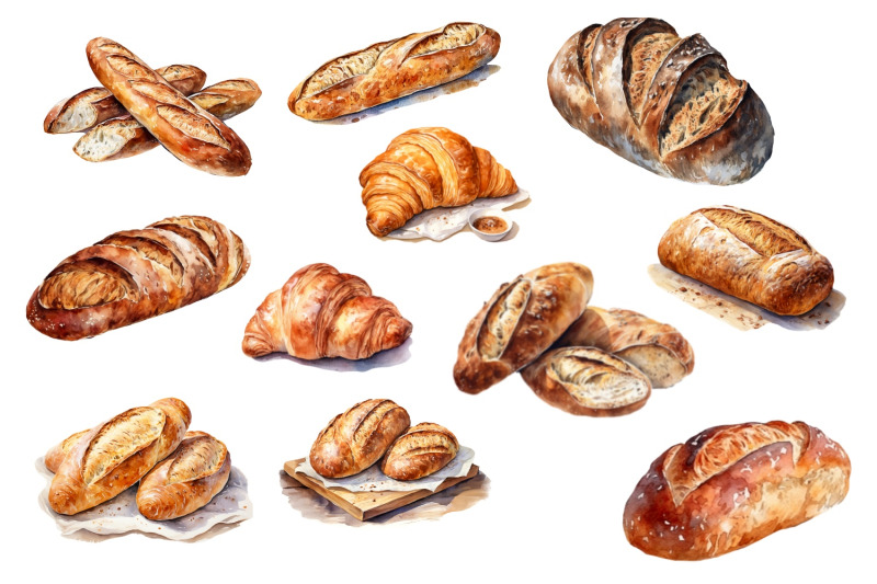 bread-pastries-watercolor-clipart