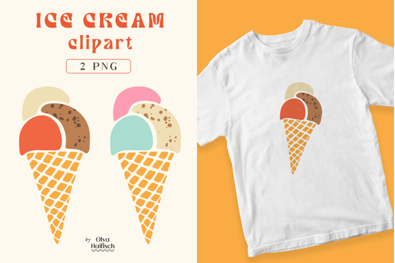 cute-ice-cream-waffle-cone-png-summer-dessert-clipart