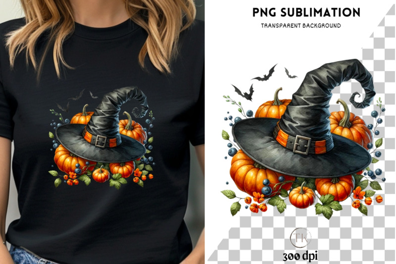 witch-hat-png-digital-print-halloween-watercolor-sublimation-design