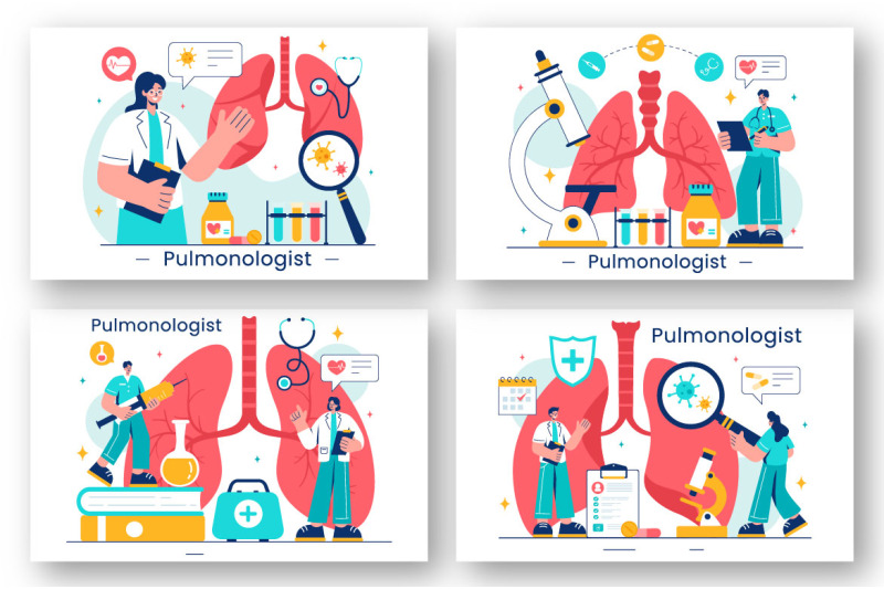 13-pulmonologist-vector-illustration