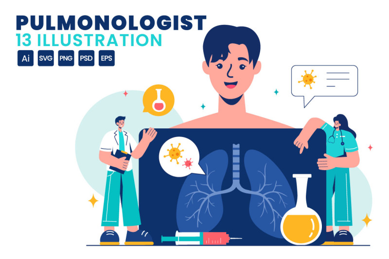 13-pulmonologist-vector-illustration