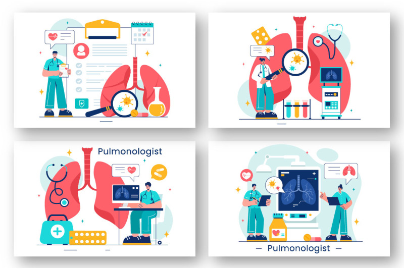 13-pulmonologist-vector-illustration