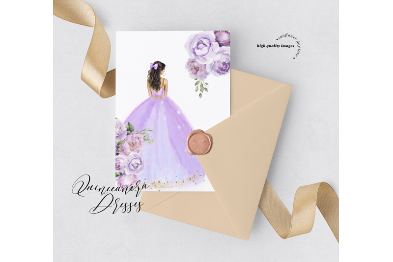 lavender-gold-princess-purple-flowers-butterfly-clipart