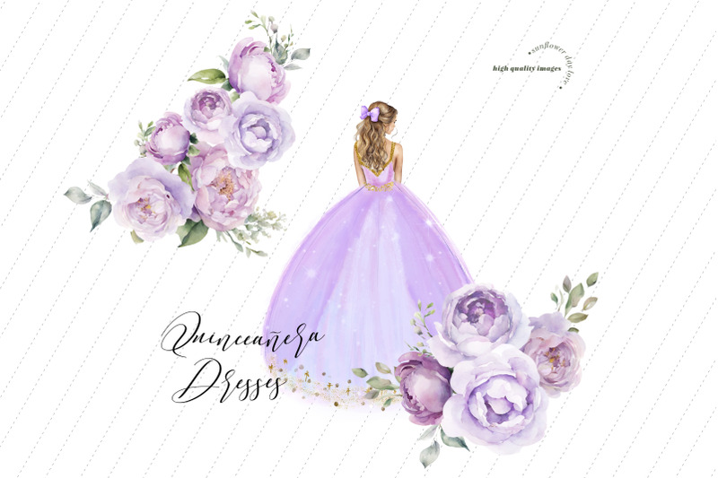 lavender-gold-princess-purple-flowers-butterfly-clipart