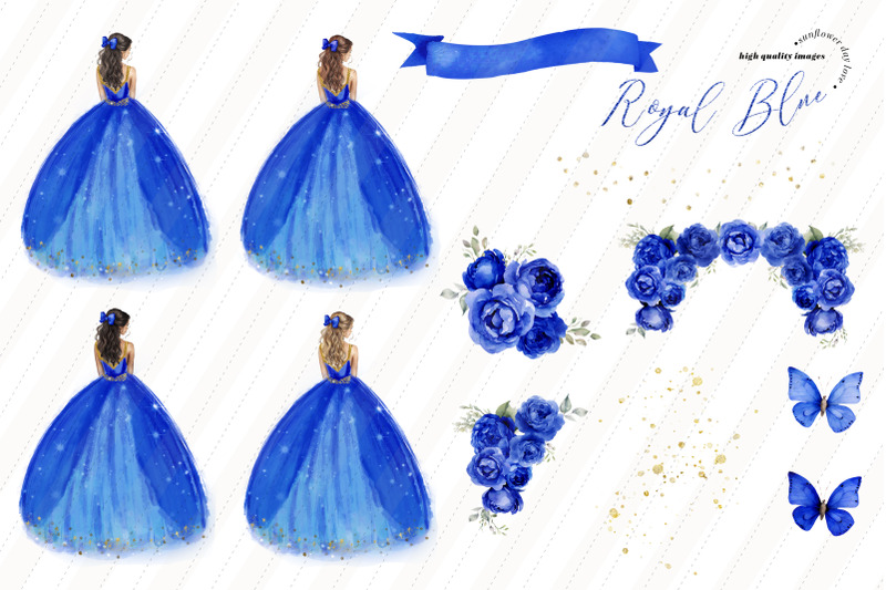 royal-blue-gold-princess-dresses-flowers-butterfly-clipart