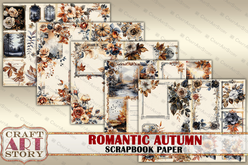 romantic-autumn-scrapbook-paper-and-background-pages