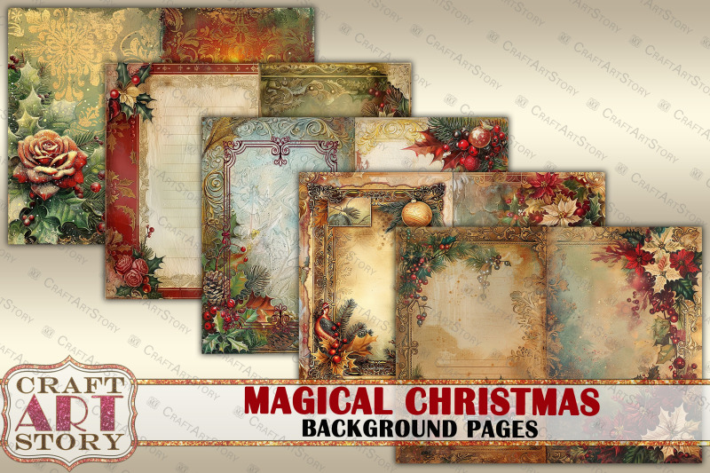 magical-christmas-junk-journal-kit-printable-background