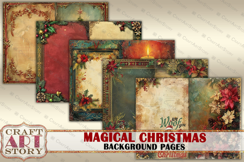 magical-christmas-junk-journal-kit-printable-background