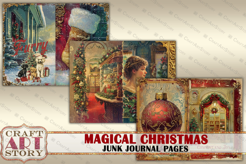 magical-christmas-junk-journal-kit-printable-junk-journal