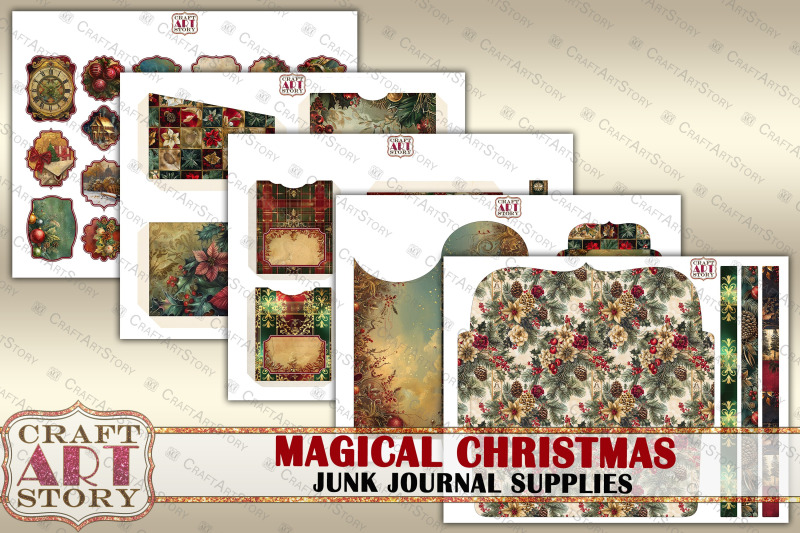 magical-christmas-junk-journal-kit-printable-junk-journal