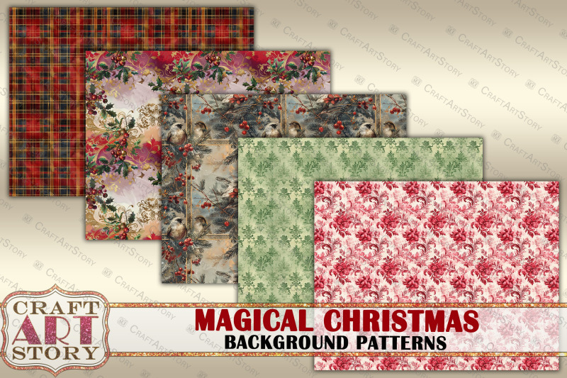 magical-christmas-junk-journal-kit-printable-background