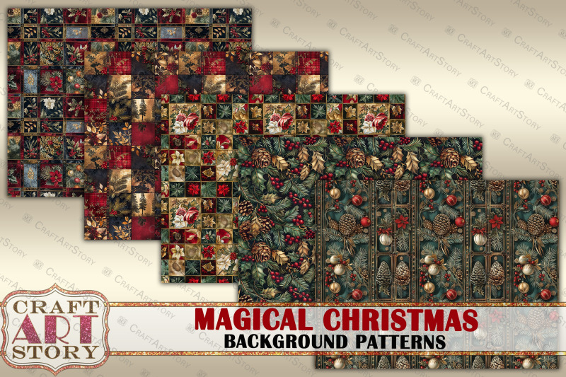 magical-christmas-junk-journal-kit-printable-background