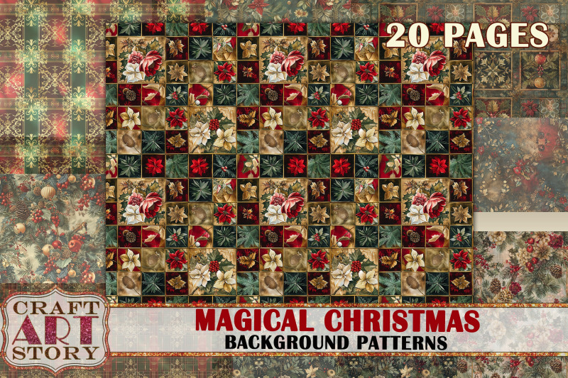 magical-christmas-junk-journal-kit-printable-background