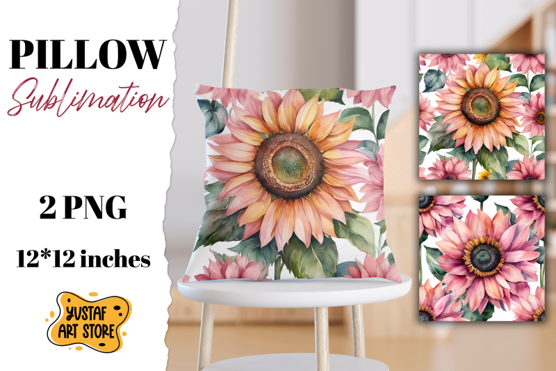 sunflower-pillow-sublimation-2-design