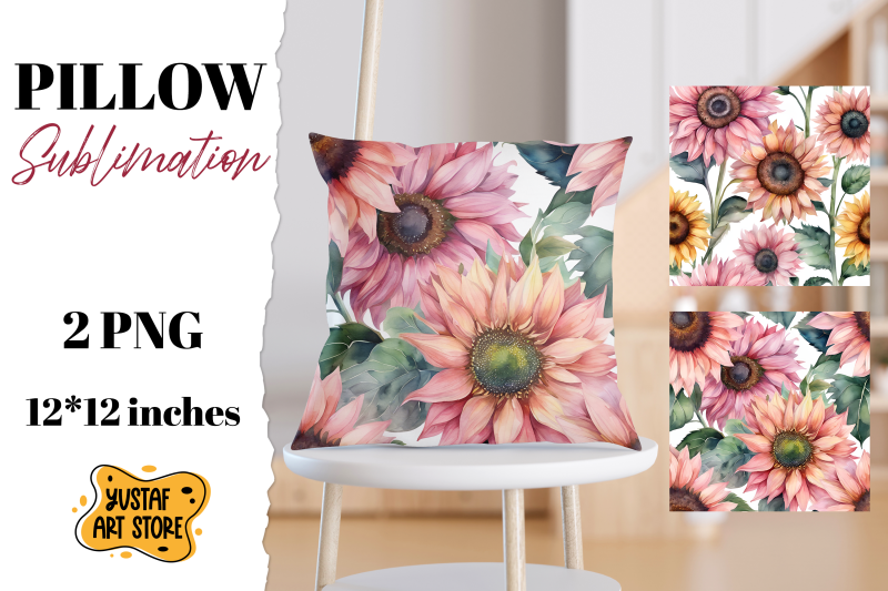 sunflower-pillow-sublimation-2-design