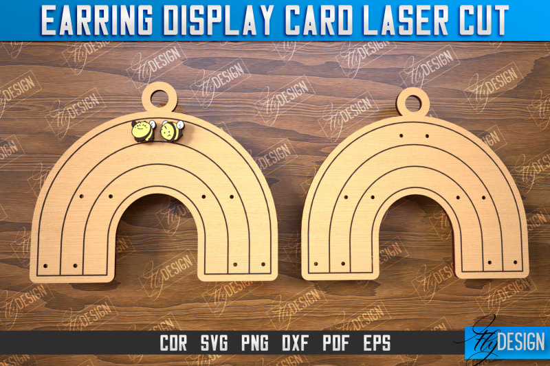 earring-display-card-rainbow-shaped-display-jewelry-cnc