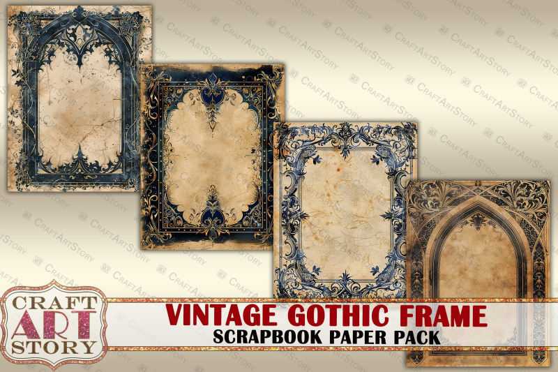 gothic-illuminated-frame-journal-pages-border-scrapbook