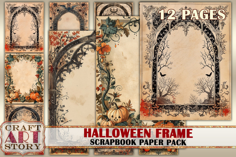 halloween-illuminated-frame-journal-pages-border-scrapbook