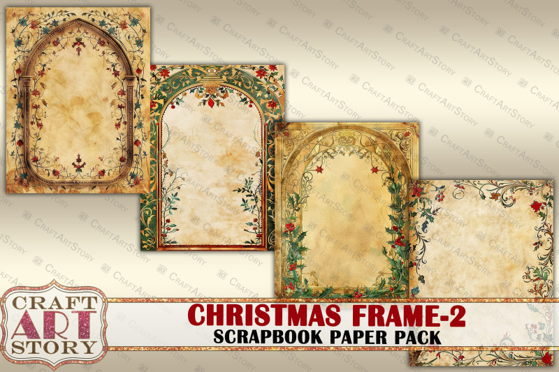 christmas-illuminated-frame-2-journal-pages-border-scrapbook