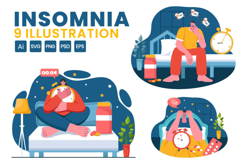 9-insomnia-vector-illustration