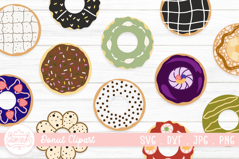 donut-hand-drawn-clipart-bundle