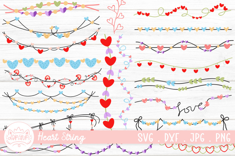 heart-string-bundle-valentine-heart-flag-garlands-clipart